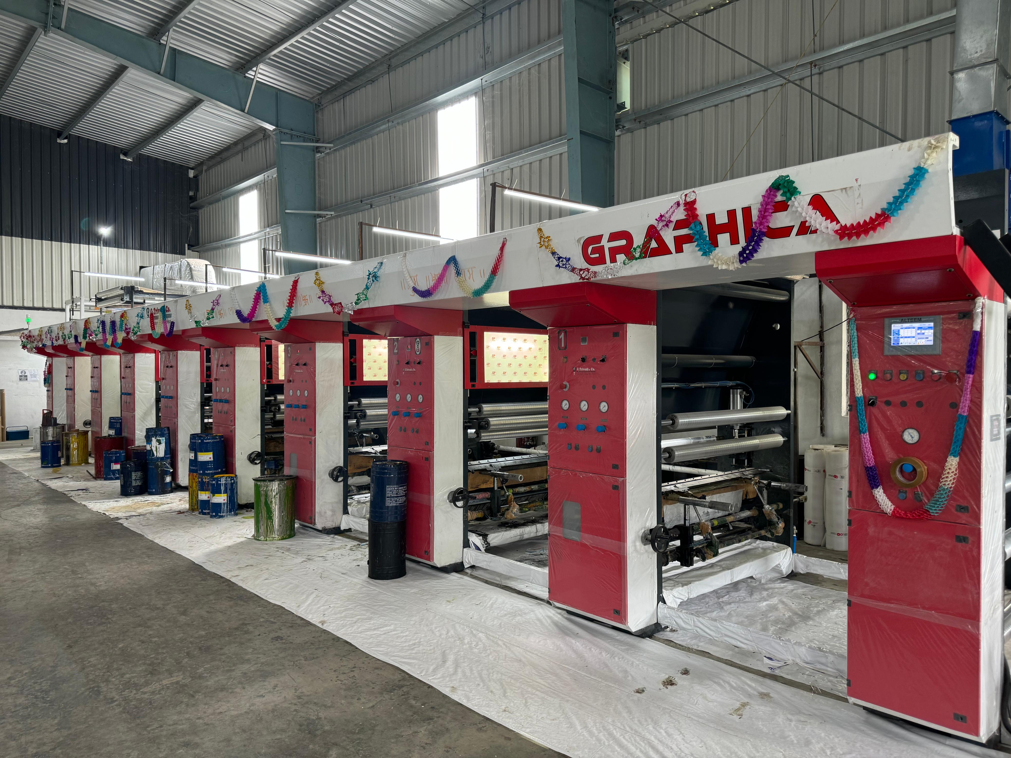 Rotogravure 8 station printing